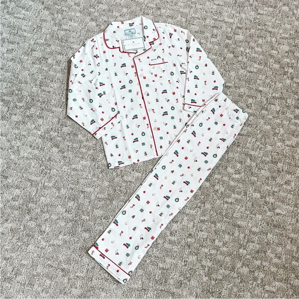 Petite Plume Big Kid's Winter Nostalgia Holiday Twill Pajama Set—14